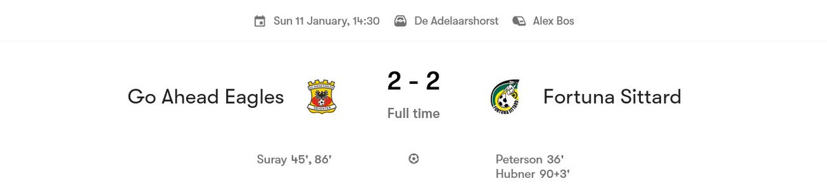 Speelronde 1 vs Speelronde 18

Drie van de vier goals schelen één minuut 🧐