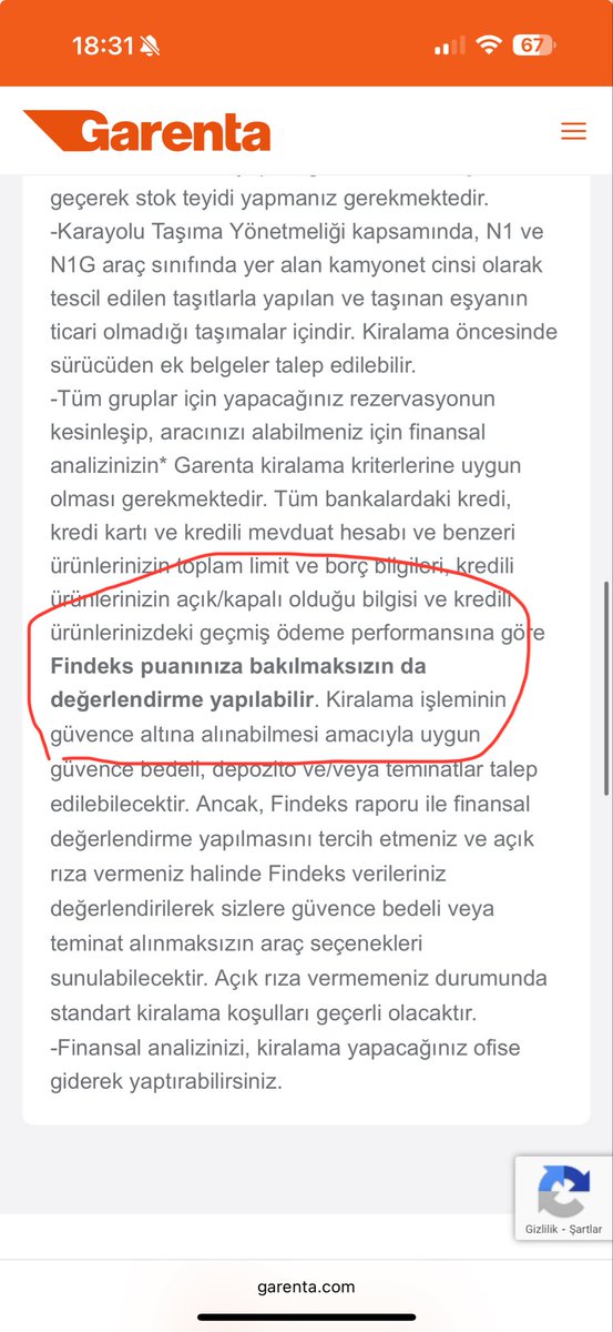 Metehann89's tweet photo. Firmanın sayfasını incelediğimdede böyle bir maddenin olmadığını , findekse bakılmaksızın değerlendirme yapılabileceğinide görüyoruz.Müşteri hizmetlerini aradığınızdada TC vatandaşlarını kapsamadığını söylüyorlar .  @GarentaTR #boykot @SikayetvarCom https://t.co/fHMem5plqB