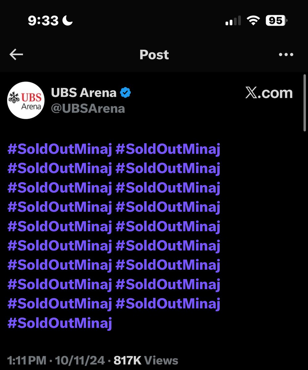 onikascrown's tweet image. Remember when we had the arenas yelling out sold out minaj 😭
