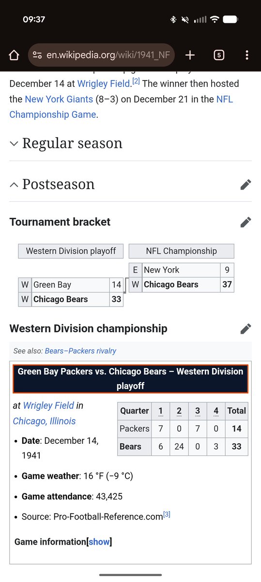 Fun fact the winner of the bears-packers postseason matchup has gone on to win the championship/ Superbowl