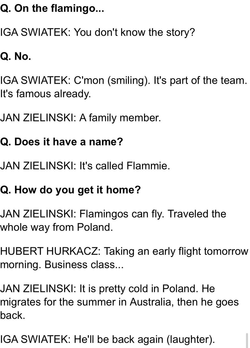 Taki tam fragmencik dzisiejszej konferencji prasowej 🦩 #UnitedCup