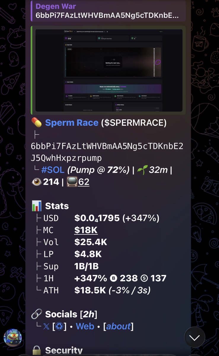DegenWar01's tweet photo. CA>> 6bbPi7FAzLtWHVBmAA5Ng5cTDKnbE2J5QwhHxpzrpump
#memecoin #solana #Degen https://t.co/MJmRtSOGds
