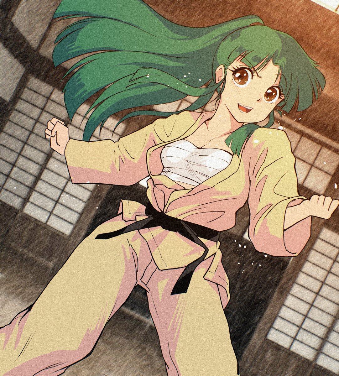 #懐かしアニメ
プラレス3四郎より柔道少女今日子さんです。
リアルファイトなら劇中最強!そして可愛い!
忍者の末裔とか言う設定もあったらしいです! 