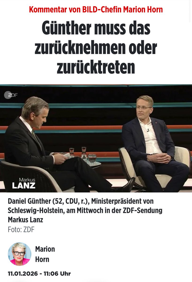 JuliusBetschka's tweet image. Die Frage, ob die AfD gefährlich ist, beantwortet @marionhorn mit „vielleicht“. Daniel Günther dagegen sei „ganz sicher brandgefährlich“. Damit ist doch endlich vieles ausgesprochen, was bisher oft nur angedeutet wurde. Insofern weiß jetzt jeder, woran er ist.