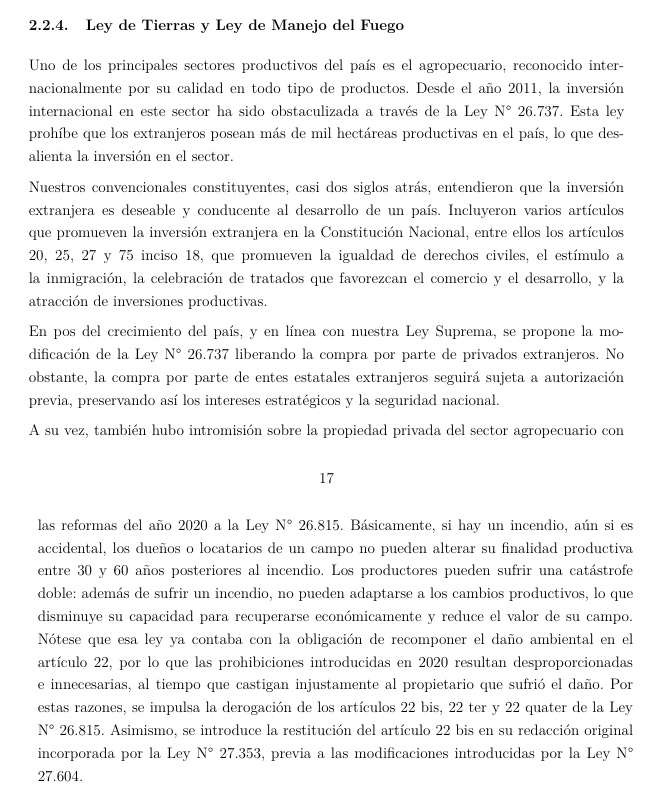 Si quieren putear a los que le pusieron la firma a esto acá les dejo la lista, porque lo dejaron por escrito como integrantes del "Consejo de Mayo".

En la pag. 17 del documento justifican la modificacion a la Ley de Tierras y de la Ley de Manejo del Fuego:
