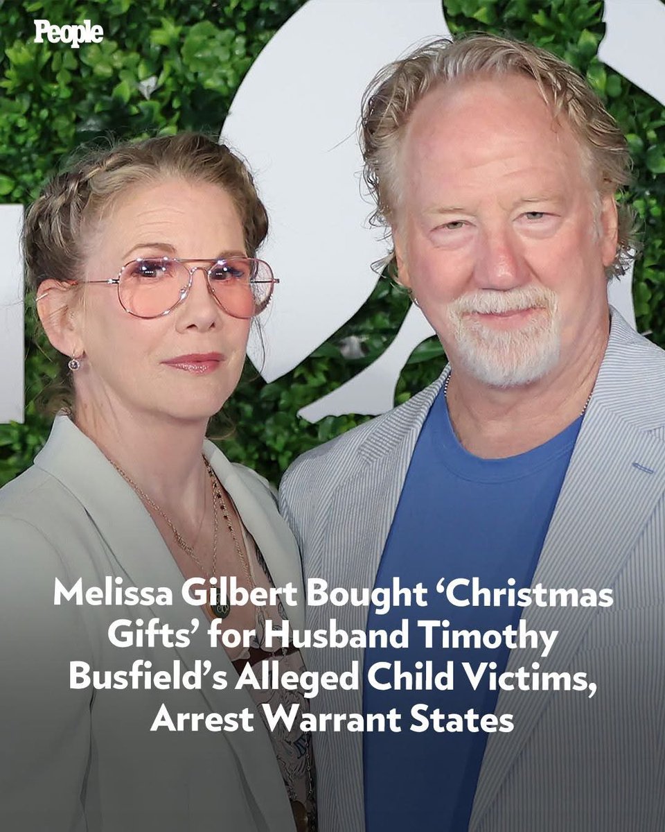 Notwokenow's tweet image. Melissa Gilbert has attacked Trump over false Epstein claims for a year, while being married to an alleged child predator.

Busfield was accused previously in 1994 and 2012.

Typical Hollywood hypocrite married to a child m0lester.

Shame on her. And I hope Busfield rots in jail.