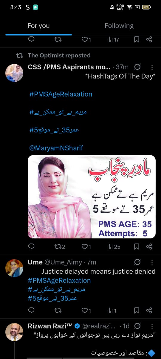 muzaffar015's tweet photo. Justice delayed means justice denied 
#PMSAgeRelaxation
#مریم_ہے_تو_ممکن_ہے
#عمر35_تے_موقع5 https://t.co/jpCfIigwdp