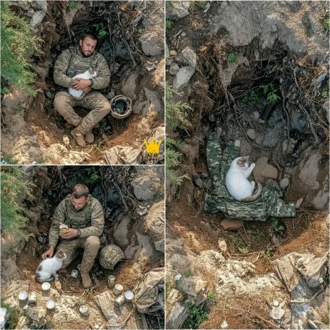 CrazyVibes_1's tweet image. When soldiers found his body, his final note wasn’t about himself, it was for his cat. For three months, drone footage from the front line quietly recorded a rare friendship: a soldier crouched in the rubble, sharing his rations with a stray cat. Through gunfire and silence, the…