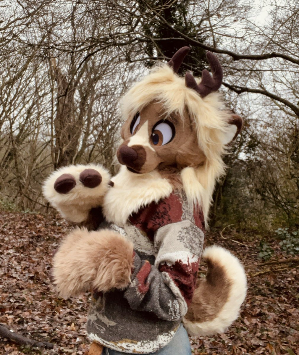 sodayeena's tweet image. 🍂🌲Cedar the Deer🌲🍂

I can finally reveal my new baby in full!! Cedar is my truesona and was so lovingly crafted for me by @OtterPopped_ 🦌

I can’t stop staring at them ahhh they’re just the cutiest patootie 😭🤎