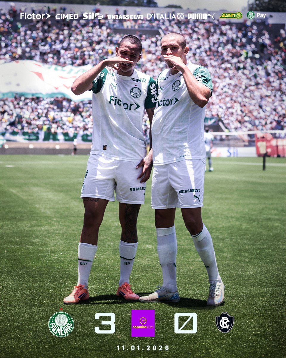 Palmeiras's tweet image. É papo de liderança e 100% de aproveitamento! Bora pra próxima fase, molecada! 🦾🐷

🏆 Palmeiras 3x0 Remo
⚽ Juliano, Juan Gabriel e Sorriso.

#FimDeJogoSEP
