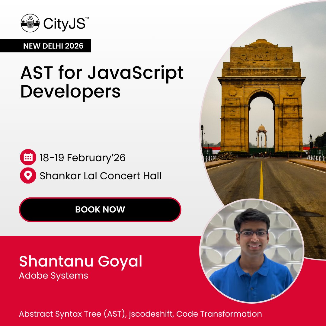 cityjsconf's tweet photo. Discover the power of Abstract Syntax Trees (ASTs) & how code becomes a tree Learn #jscodeshift f/ large-scale code transformations with a step-by-step workflow & a live demo showing it all in action!

Register now to see Shantanu Goya
https://t.co/vud5VstmPd

#AbstractSyntaxTree #CodeTransformation