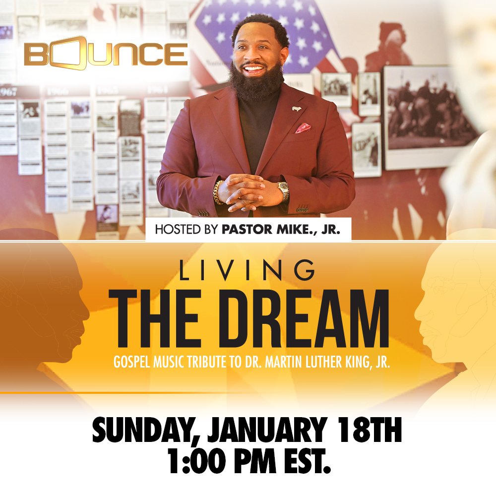 We've partnered with <a href="/bouncetv/">Bounce</a> for you to watch a timeless celebration that feels just as meaningful right now as it did then - Living the Dream: A Gospel Music Tribute to Dr. Martin Luther King, Jr. - Hosted by Stellar Award–winner <a href="/PastorMikeJr/">Mike McClure Jr.</a>!
Don't miss it!