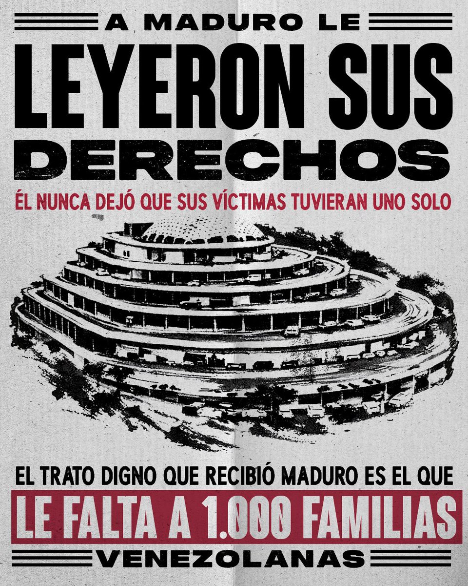 La justicia que él negó es la misma que hoy lo procesa. Mientras a uno se le respetan sus derechos, miles de familias venezolanas siguen esperando respuestas por los suyos. 
Justicia, no venganza 🇻🇪 
#VenezuelaLibre #EstáPasando