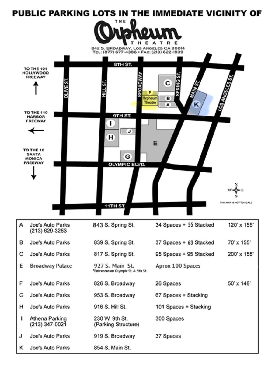 DiamondSkyCafe's tweet image. 🐰Onew the Live: Percent in LA

It’s D-Day! Are you ready LA? Remember to adhere to the bag policy and feel free to use the below map as a reference for parking at the Orpheum Theatre. We recommend parking in lot K!

We will be passing out banners and light event glasses in line…