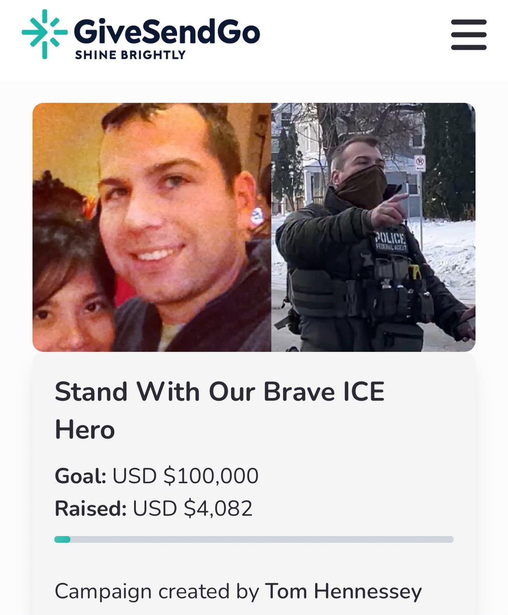 JackPosobiec's tweet image. NEW: GiveSendGo just launched for the ICE officer who was almost killed by the lesbian agitator in Minneapolis 

givesendgo.com/Theyallmustgo