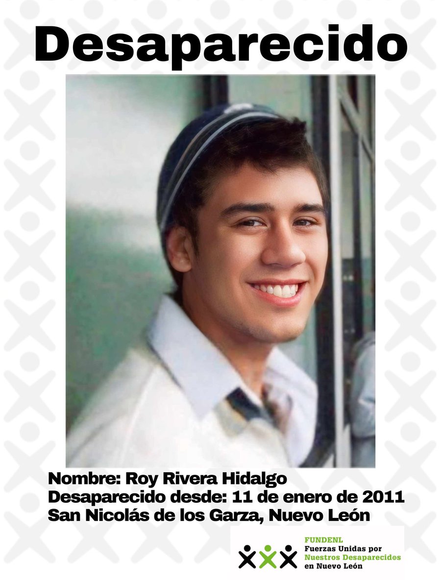 FUNDENL's tweet image. 📢#Comunicado ¿Cómo será Roy Hoy a 15 años de su #DesapariciónForzada? #DóndeEstáRoy #Desaparecidos #NuevoLeón 
@samuel_garcias @CongresoNL @FiscaliaNL @SEGOB_mx @Busqueda_MX