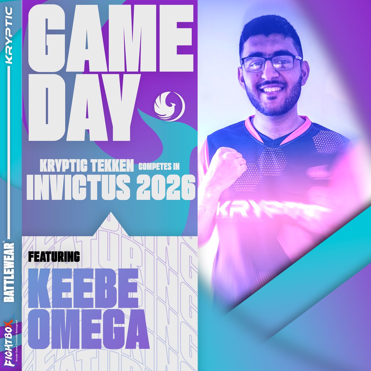 Top 8. Day 2. Winners side. 
<a href="/KeebeOmega/">KRYP | KeebeOmega</a> is locked in at the TEKKEN 8 EMEA Official Major Invictus 2026.

Live now: twitch.tv/gamesparadisee… 

#BleedPurple🟣 #Tekken8 #Invictus2026 #FGC