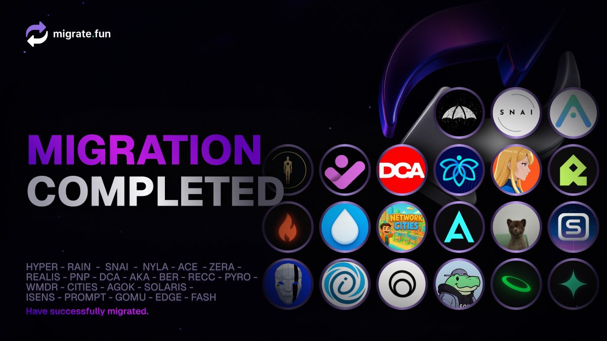 MigrateFun's tweet image. That concludes the first @Pumpfun migration cohort!

Congrats to all 21 teams who have successfully completed their move to pump through the migrate protocol! 

Interested in migrating to pumpfun? Reach out and join the next group of teams who are prepping to make a change!