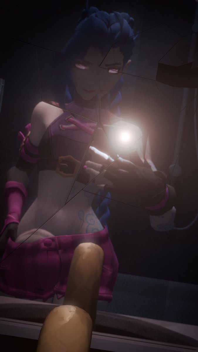 GoopyR34's tweet image. I lied, here's a Jinx mirror selfie &amp;gt;:)