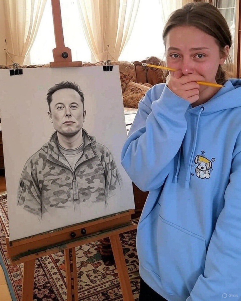 This girl painted a portrait of me , but no one cared!😭😢show her some love ❤️😭