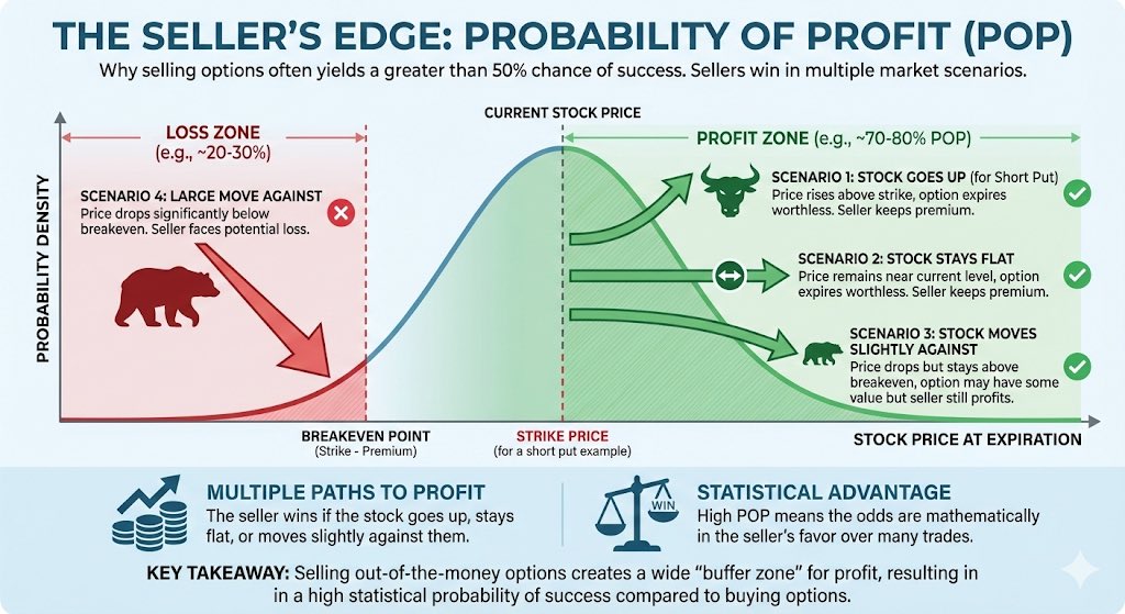 cupcake_trader's tweet image. Happy Sunday everyone. 

POP is something you’ll hear the @tastyliveshow team talk about when setting trades up. 

If you ever wondered what it was here’s an explanation from @jschultzf3 ‘s Options for Beginners video. 

#OptionsTrading #ThetaGang #Optionselling