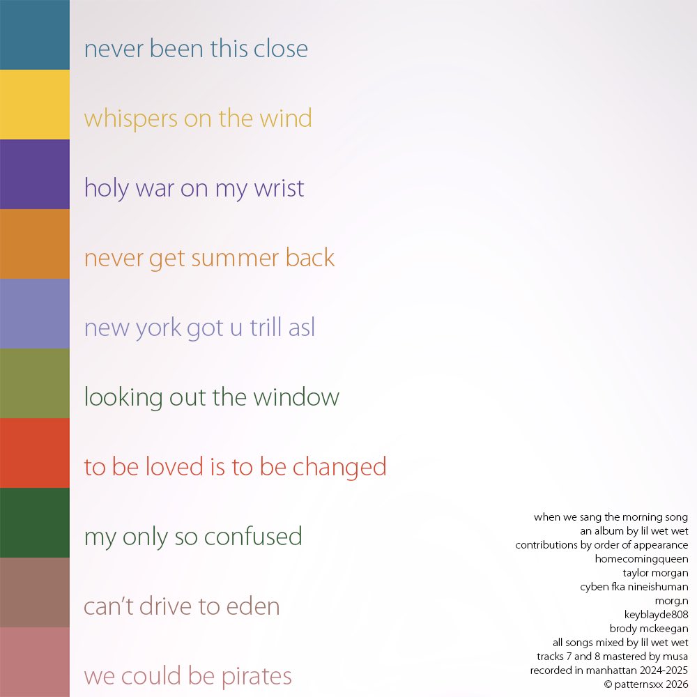 patternsxx's tweet image. when we sang the morning song