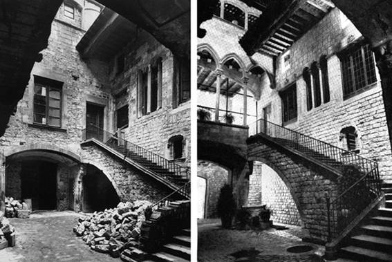 En el otro extremo está Barcelona, una ciudad que se recrea en un pasado medieval bastante fantasioso, resta importancia al histórico papel comercial e industrial de otras ciudades españolas (Valencia, Sevilla, Cádiz, Santander, Palma), cuya potencia como una de las urbes más