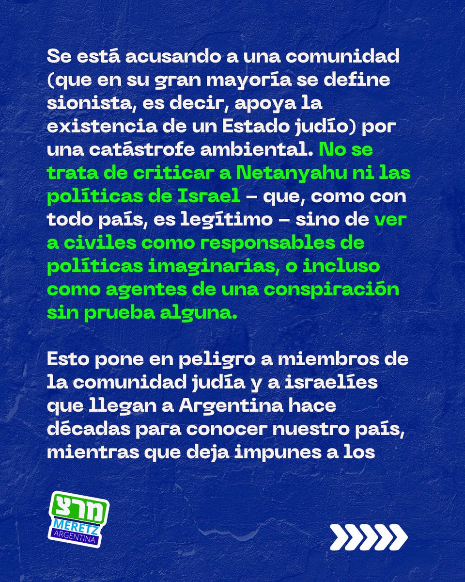 MeretzArgentina's tweet image. No te dejes manipular por teorías conspirativas que esconden las causas reales de los problemas ambientales de nuestro país. No recurras al chivo expiatorio más antiguo de la humanidad: a los judíos o, como se estila ahora, "el sionismo".
Te dejamos información sobre cómo ayudar…