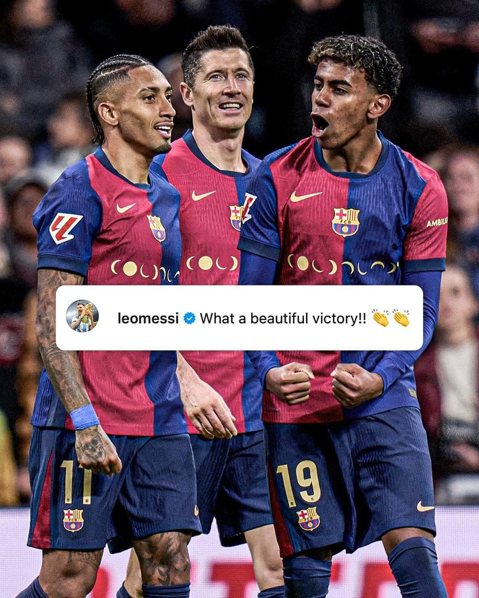 Messi commented last season when Barcelona destroyed Real Madrid 4-0.😤
