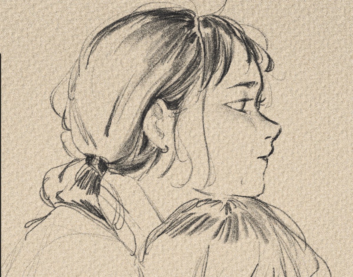 jeweldraw_'s tweet image. I used to sketch in Procreate as if I were drawing on paper, and I miss that