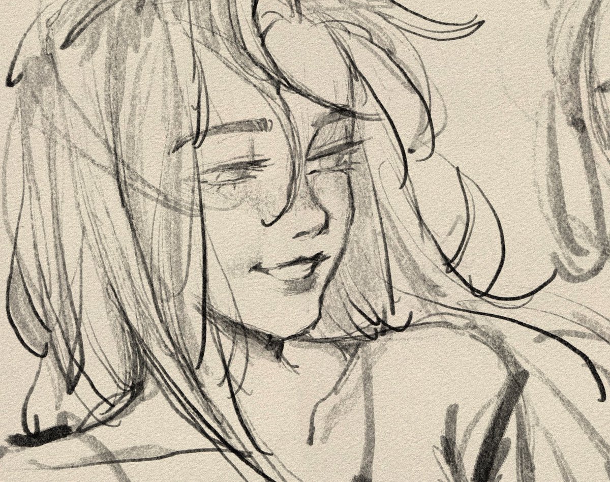 jeweldraw_'s tweet image. I used to sketch in Procreate as if I were drawing on paper, and I miss that