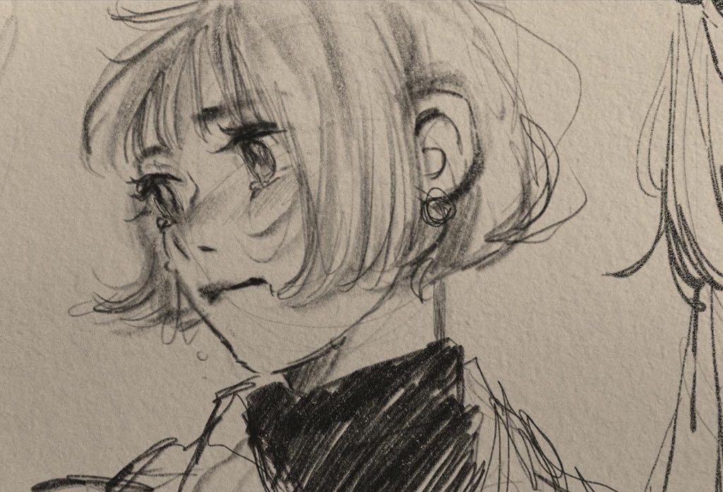 jeweldraw_'s tweet image. I used to sketch in Procreate as if I were drawing on paper, and I miss that