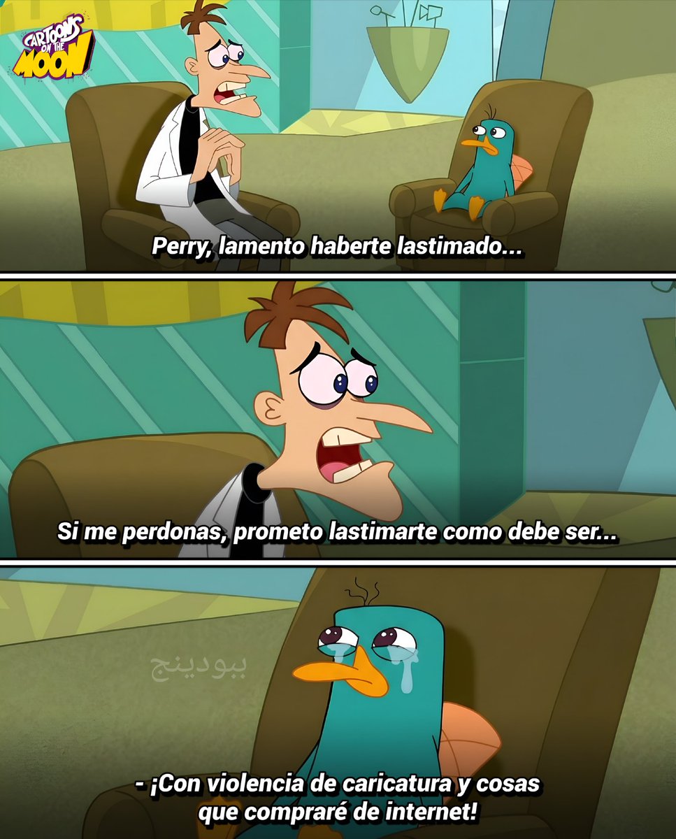 CartoonsOTMoon's tweet image. La única vez que reconoció a Perry sin sombrero