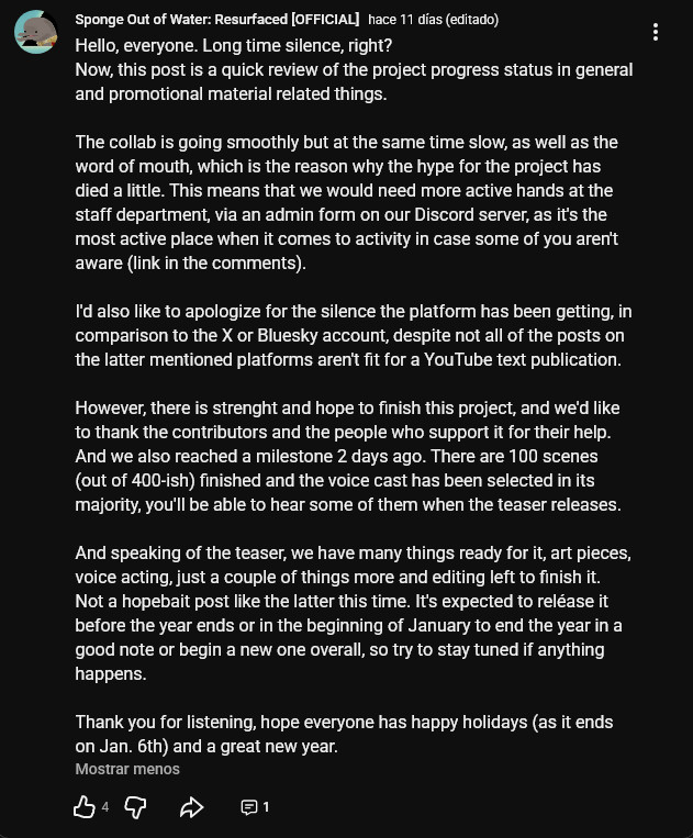 A nautical announcement regarding the collab's progress and a few more updates. (Taken from the Youtube, link on profile)

Also, the trailer is on its final editing process.

And happy new 2026 to everyone!