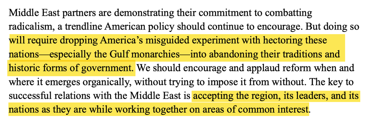 ggreenwald's tweet image. How can anyone possibly believe that the US or Israel is motivated by freedom in Iran??

The US's closest allies are the most savage regimes: Saudis, Egypt, UAE, Jordan, etc.

Trump's 2025 National Security Strategy said the US doesn't care if other countries provide freedom.👇