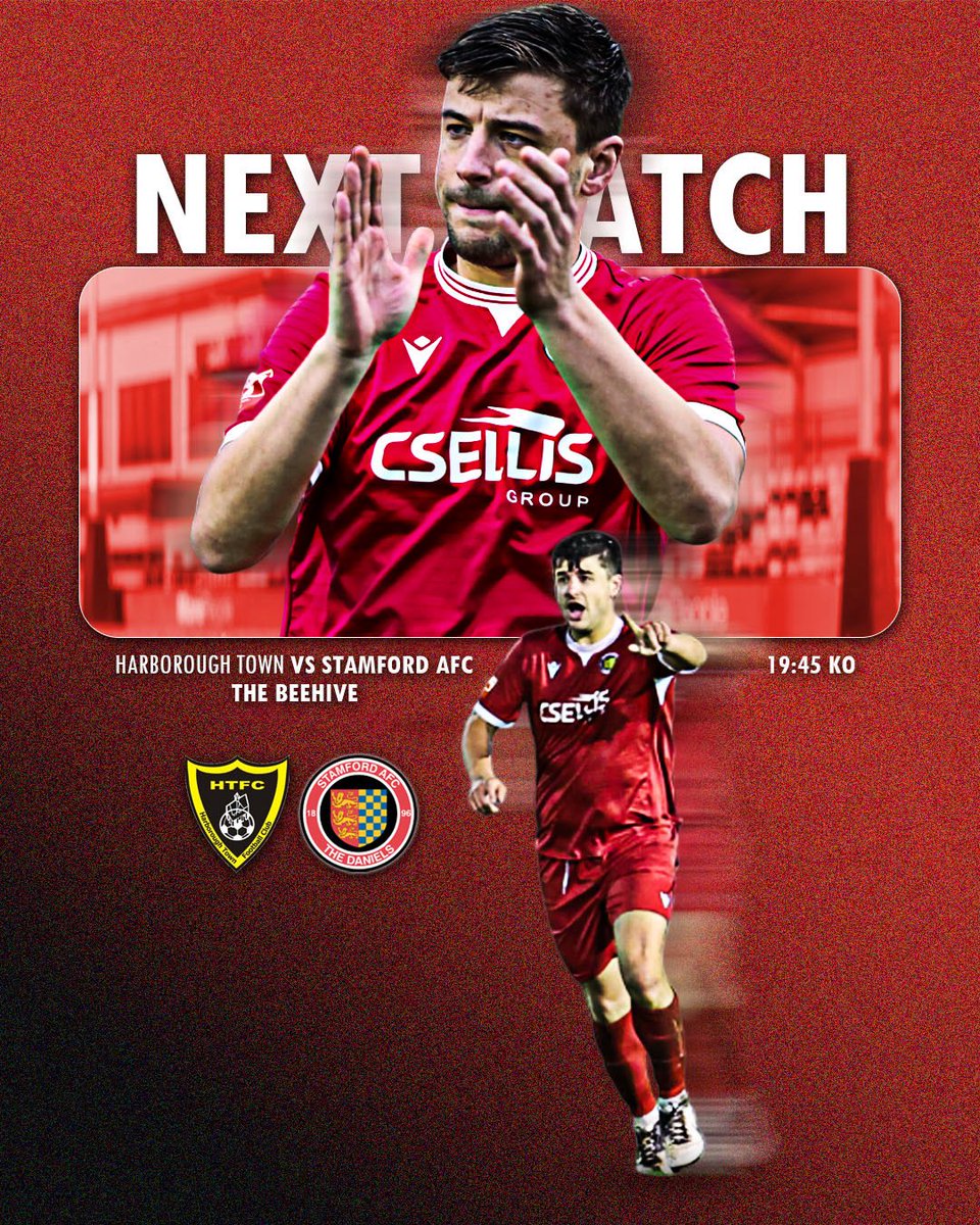 𝐍𝐄𝐗𝐓 𝐔𝐏🔜

Join the Daniels this coming Tuesday evening on the road to face high fliers Harborough Town.

We need as many Dannies there as possible to support the lads at the Beehive!

19:45 KO - LE16 9HF