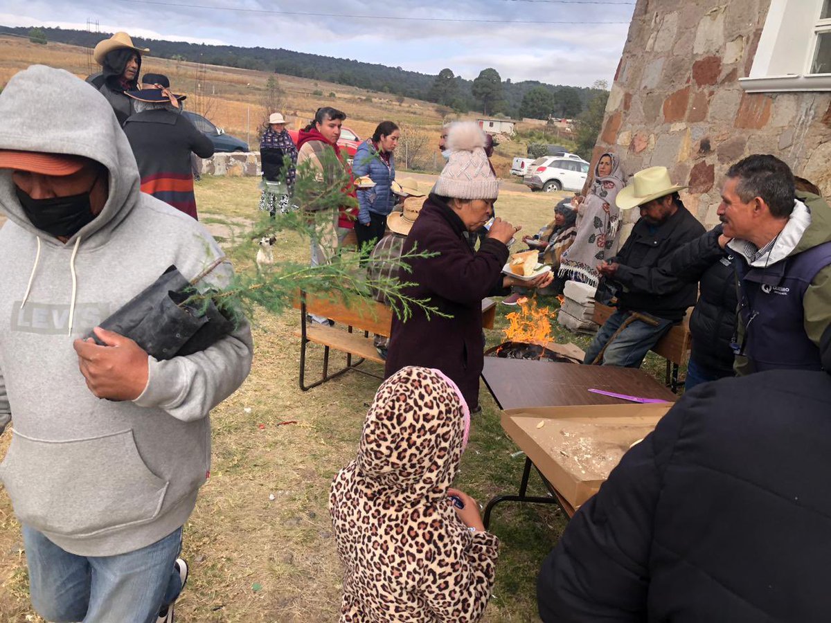 SedeaQro's tweet photo. El equipo de la #SEDEA visitó la localidad de La Alameda del Rincón, Amealco de Bonfil, donde compartimos  la tradicional Rosca de Reyes con las familias que con su esfuerzo diario engrandecen a #Querétaro.
De parte del @gobqro, les deseamos un próspero y muy Feliz 2026. https://t.co/qMZ0CWAwfy