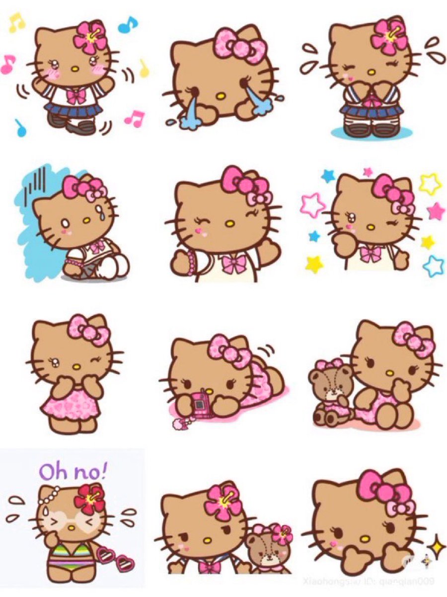 heartipink's tweet image. tan hello kitty i love you