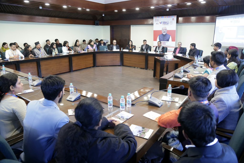 EduMinOfIndia's tweet photo. Hon’ble Union Minister for Education, Shri @dpradhanbjp, interacted with the selected 43 authors of PM-YUVA 3.0 at the Pradhanmantri Sangrahalaya, New Delhi.The young authors shared insights into their manuscripts being developed under the PM-YUVA 3.0 mentorship scheme.

Congratulating the authors, Shri Pradhan encouraged them to make the most of the six-month mentorship programme and create works that inspire India’s youth to read, write and think critically. He emphasised facilitating access to quality research resources, including through the One Nation One Subscription (ONOS) initiative.

#PMYUVA #NDWBF26 #NewDelhiWorldBookFair