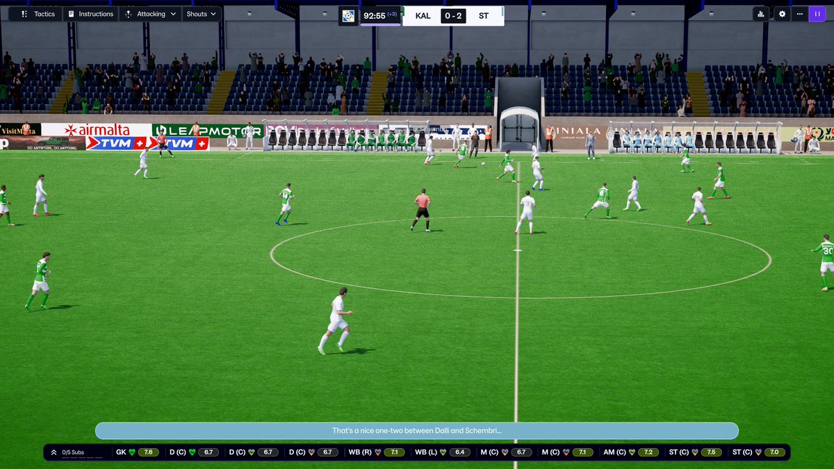 2/2 so far for us in the BOV Amateur League II 👏

#FM26 #StGeorges #Malta ⚽️🇲🇹