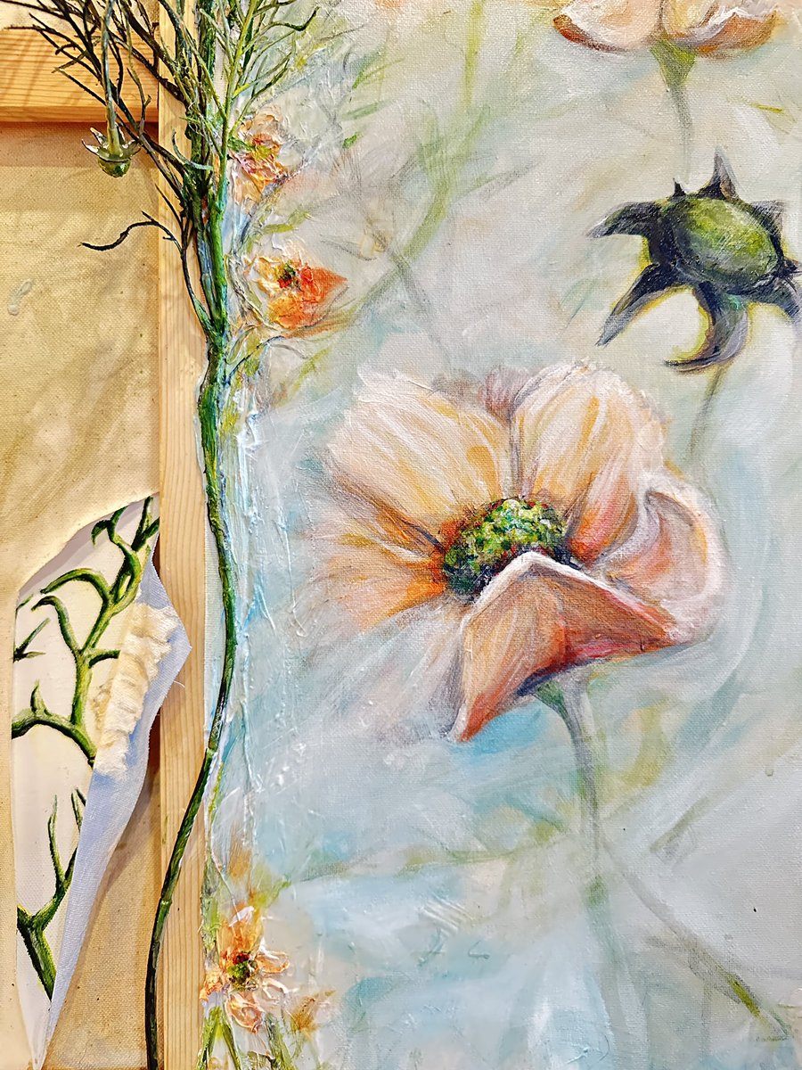 ef4art's tweet photo. Everything, Everywhere, All at Once is a work that holds multiple viewpoints and versions of the same theme simultaneously. constructed from four stacked canvases Painted surfaces exist at once, holding the work in a state of simultaneous narratives. #mixedmedia #painting #art https://t.co/OJkSjuLK5l