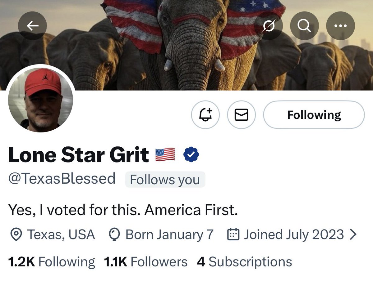 My fellow Texan <a href="/TexasBlessed/">Lone Star Grit 🇺🇸</a> doesn’t have enough patriot friends .
That’s unacceptable!!
Let’s give him a follow 
🇺🇸🤠🇺🇸