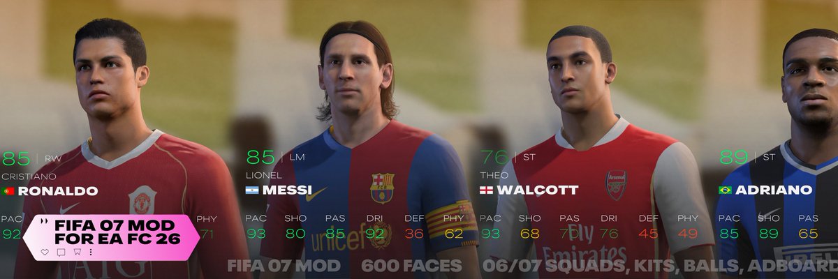 WZRDMOD's tweet photo. our full fifa 07 retro mod for #fc26 is out now!⤵️
https://t.co/2X7dAvvG5Z https://t.co/KSjlWdLPIj