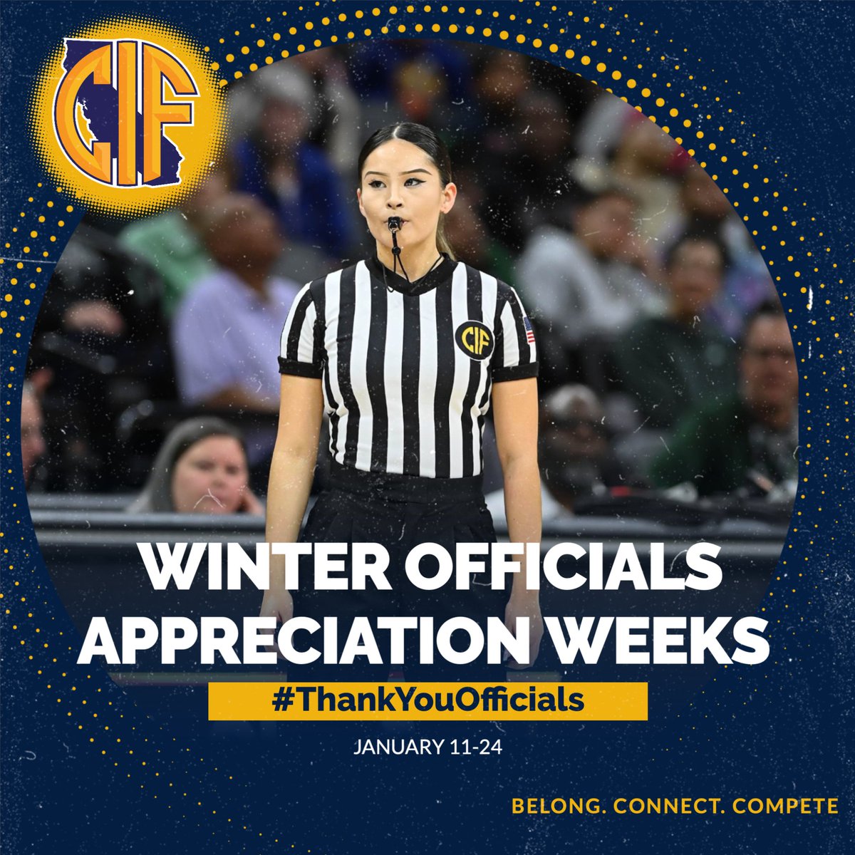❄️ It’s Winter Officials Appreciation Week(s)! THANK YOU to all our officials for their hard work and dedication to education-based athletics! #ThankYouOfficials