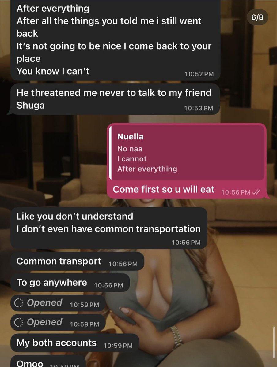 Chat between nuella and jojo wow 💔💔🤦