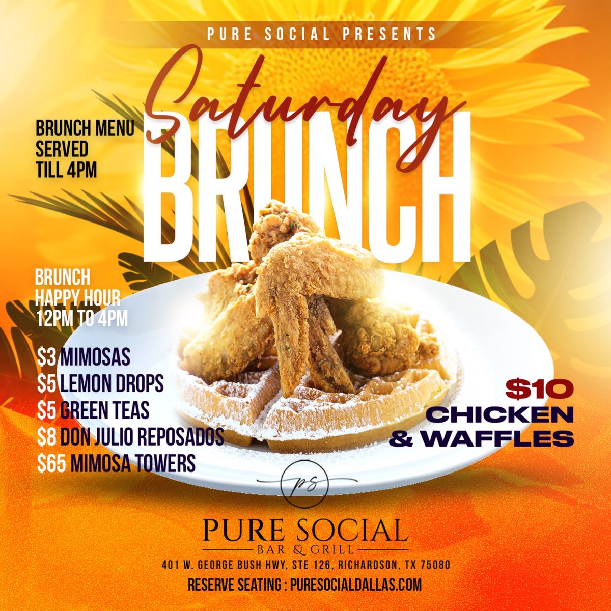 🏈SUNDAY BRUNCH &amp; BEATS @ PURE SOCIAL - NFL GAMES STARTING AT NOON! - mailchi.mp/e51c5d3800c1/f…