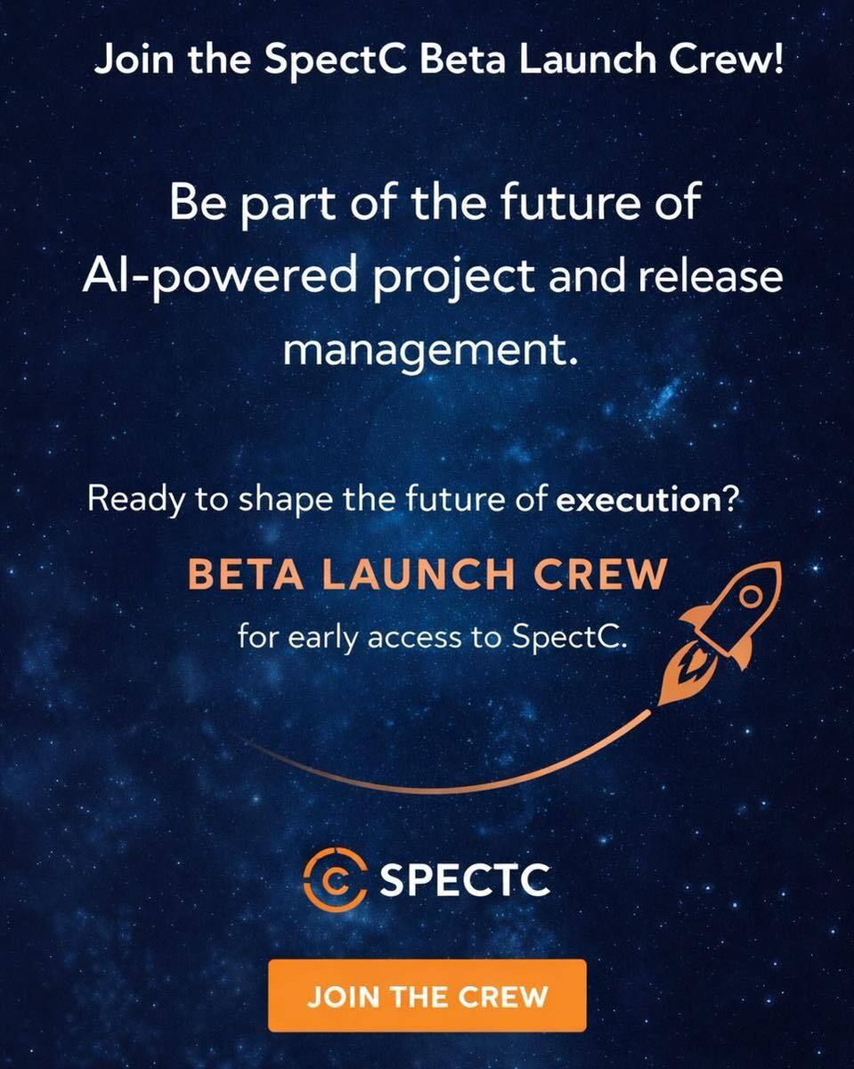 SpragileCC's tweet image. SpectC is opening early access before public launch.

We are inviting a small group to test, challenge, and help shape AI-driven project execution in real-world environments.

#SpectC #BetaLaunch #AI #ProjectManagement #Execution #SaaS