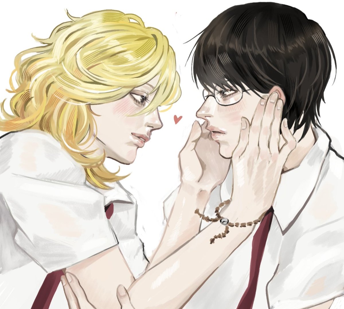yummpeachjuicee's tweet image. new fanart!

#Doukyuusei #fanart