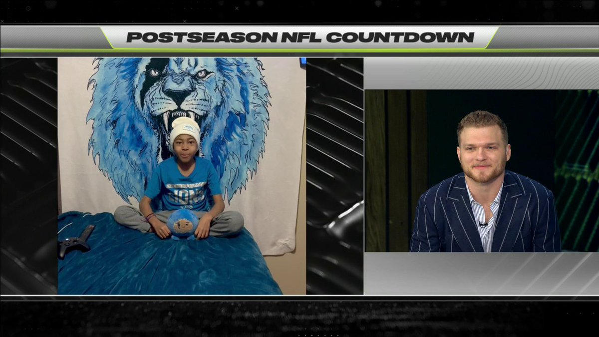 .@Lions Pro Bowler @aidanhutch97 received a special message from kids he inspired in the hospital ❤️