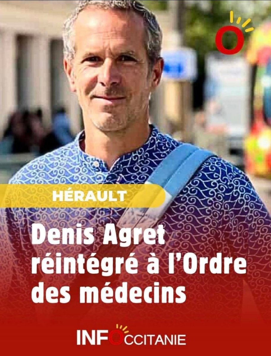 QuentinCad31672's tweet image. LE PHOENIX MÉDECIN RENAÎT DE SES CENDRES ! 🔥

En ce tout début 2026, une petite lumière crasseuse vient percer la nuit sanitaire : Denis Agret, le médecin qu’on a voulu crucifier sur la croix de l’Ordre, vient de se faire réintégrer par le Conseil d’État.  
Radiation annulée.…